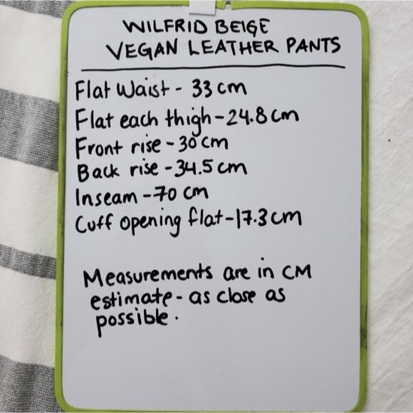 Aritzia Wilfred "Melina" Straight Fit Tan Vegan Leather Pants- New - Picture 16 of 16